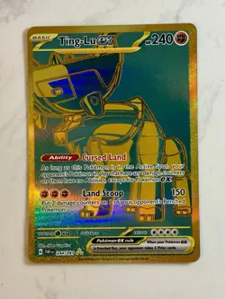 Pokemon TCG Ting-Lu EX Scarlet & Violet Paldean Fates Hyper Rare Card 244/091 - Image 1