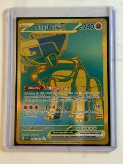 Pokemon TCG Ting-Lu EX Scarlet & Violet Paldean Fates Hyper Rare Card 244/091 - Image 3