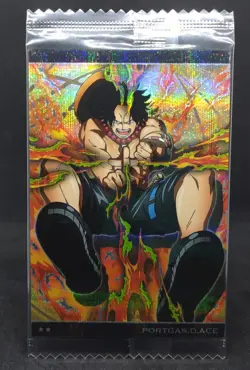 Portgas.D.Ace No.10-15 R One Piece Wafer Card Grand Log Bandai Japan Holo Sealed - Image 1
