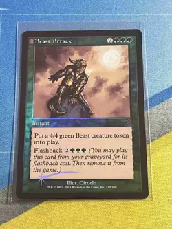 Magic the Gathering MTG Odyssey BEAST ATTACK Foil - Image 1