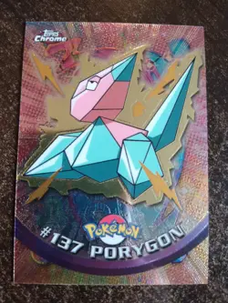 2000 Topps Chrome #137 Porygon Pokemon Card Vintage - Image 1