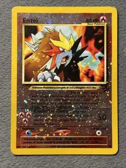 Entei 34 Black Star Promo Holo 2001 Pokemon Card Vintage Nintendo Ken Sugimori - Image 1