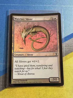 Magic the Gathering MTG Time Spiral WATCHER SLIVER Foil - Image 1