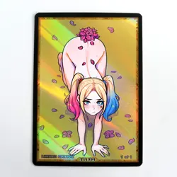 HARLEY QUINN Waifu Anime Card LIMITED 1/1 Custom TCG Holo T11994 - Image 1
