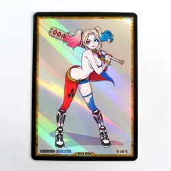 HARLEY QUINN Waifu Anime Card LIMITED 1/1 Custom TCG Holo T11991 - Image 1