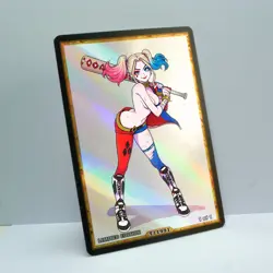 HARLEY QUINN Waifu Anime Card LIMITED 1/1 Custom TCG Holo T11991 - Image 2