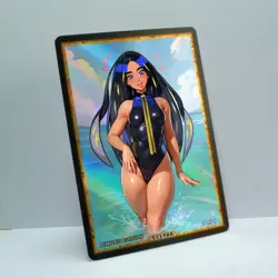 Waifu Anime Card LIMITED 1/1 Custom TCG Holo Goddess Story ACG T11988 - Image 2