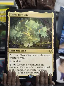 Magic the Gathering Three Tree City Bloomburrow Rare Land Card 260 Regular - Image 1