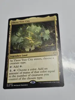 Magic the Gathering Three Tree City Bloomburrow Rare Land Card 260 Regular - Image 3
