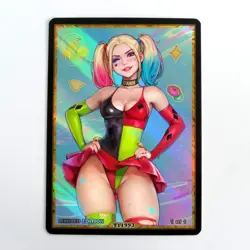 HARLEY QUINN Waifu Anime Card LIMITED 1/1 Custom TCG Holo T11993 - Image 1