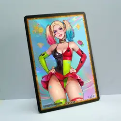 HARLEY QUINN Waifu Anime Card LIMITED 1/1 Custom TCG Holo T11993 - Image 2