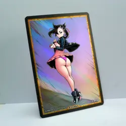 MARNIE Waifu Anime Card LIMITED 1/1 Custom TCG Holo Goddess Story ACG T12081 - Image 2