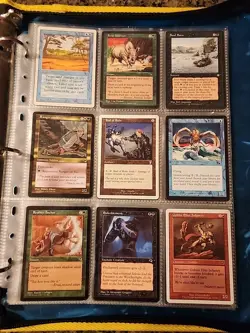 Vintage Magic The Gathering Binder Collection Card Lot MTG 1993-2003 - Image 1