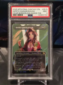 Aerith Gainsborough (Borderless Surge Foil) MTG Final Fantasy #0519 PSA 9 - Image 1
