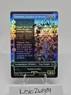 Summon: Knights of Round (Borderless) / Final Fantasy MTG / FOIL - Image 1
