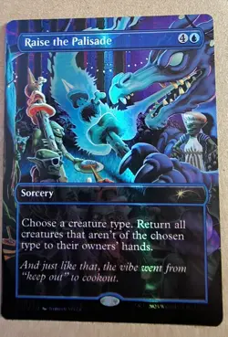MTG Raise the Palisade (Double Rainbow Foil) Secret Lair Commander Deck 1897 NM - Image 1