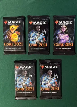 Lot of 5 Magic The Gathering MTG Sealed Packs Core 2021 English - Image 1