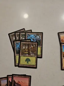 MTG Portal 2nd Age Basic Land 7 White, 6 Green, 7 Blue, 5 Red, 5 Black - Image 2