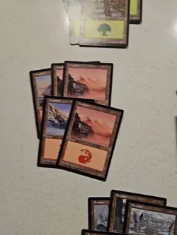 MTG Portal 2nd Age Basic Land 7 White, 6 Green, 7 Blue, 5 Red, 5 Black - Image 4