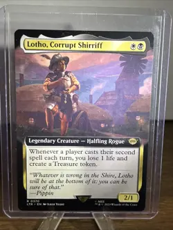 Lotho, Corrupt Shirriff MTG Lord Of The Rings Extended Art Rare - Unplayed - Image 1