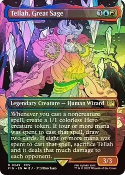 Tellah, Great Sage (Borderless) #349 (Foil) (NM) Final Fantasy FIN Magic MTG - Image 1
