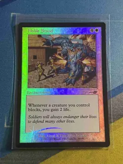 Magic the Gathering MTG Nemesis NOBLE STAND Foil - Image 1