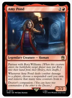 Amy Pond (Foil) | Doctor WHO | MTG Partner Companion | EDH Commander | NEW NM+ - Image 1