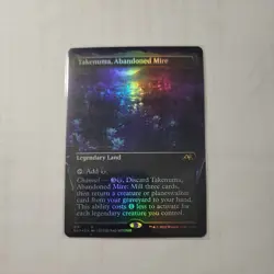 MTG Takenuma, Abandoned Mire 416 Borderless Foil Kamigawa Neon Dynasty NM - Image 4