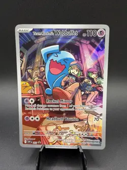 Pokemon TCG Destined Rivals Team Rockets Wobbuffet SVP 203 Black Star Promo NM - Image 1