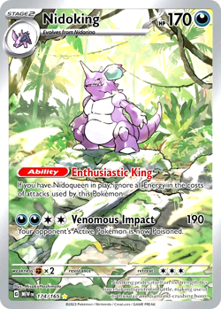 🔥Pokemon - Nidoking - Illustration Rare - 174/165 - S & V: 151 - NM🔥 - Image 1