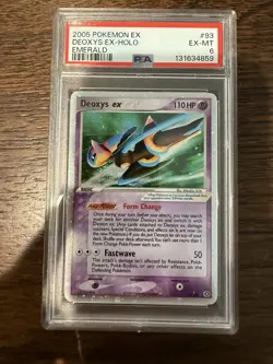 Pokemon 2005 EX Emerald Deoxys #93/106 Holo Card PSA 6 - Image 3