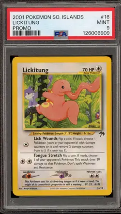 Pokemon Lickitung Southern Islands Promo #16 PSA 9 Mint - Image 1