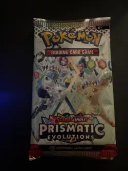 22.35g VERY HEAVY Prismatic Evolutions Pokemon Sealed Booster Pack New - Image 2