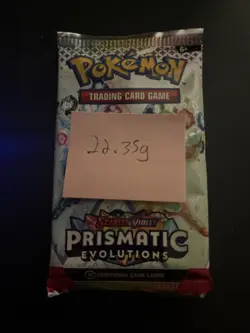 22.35g VERY HEAVY Prismatic Evolutions Pokemon Sealed Booster Pack New - Image 4