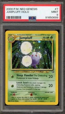 Pokemon Jumpluff Jungle Unlimited Holo Rare #7 PSA 9 Mint - Image 1