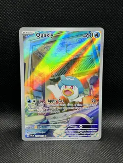 Quaxly 206/193 ILLUSTRATION RARE HOLO Paldea Evolved Sv02 Pokemon English IR TCG - Image 1