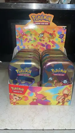 Pokemon 151 Mini Tins Display Box Complete Set of 10 Sealed - Image 1