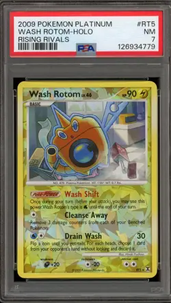 Pokemon Wash Rotom Rising Rivals Holo Ultra Rare #RT5 PSA 7 - Image 1