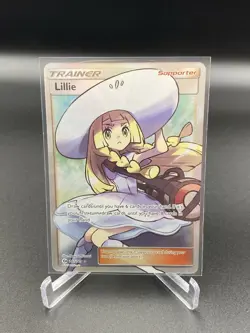Lillie 147/149 Sun & Moon Base Set Full Art Holo Rare Trainer Pokemon - Image 1