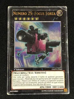 YUGIOH NUMBER 25: FORCE FOCUS GOAV-EN045 1ST ULTIMATE HP/CREASES ITALIAN - Image 1