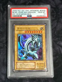 PSA 10 Japanese Blue-Eyes White Dragon EX-49 EX-R Starter Box Ultra Rare Yugioh - Image 1