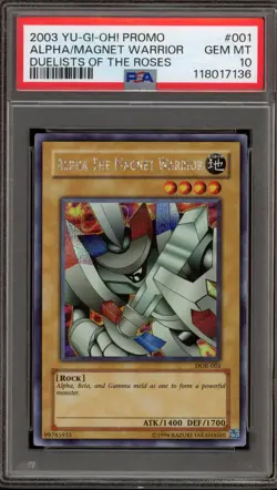 Yu-Gi-Oh! Alpha The Magnet Warrior Duelist of the Roses Promo DOR-001 PSA 10 - Image 1