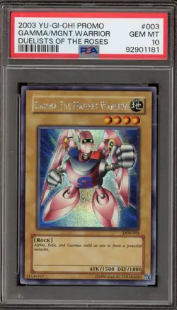Yu-Gi-Oh! Gamma The Magnet Warrior Duelist of the Roses Promo DOR-003 PSA 10 - Image 1