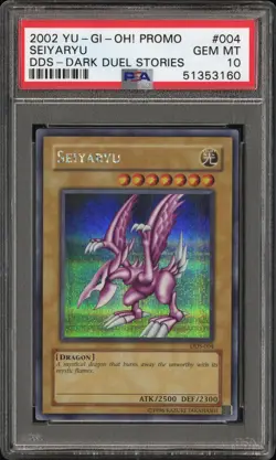 PSA 10 2002 Seiyaryu DDS-004 Secret Rare Promo *3160 Yugioh - Image 1