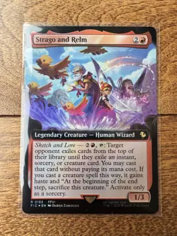 Magic MTG Final Fantasy - Strago and Relm EXTENDED ART FOIL 0155 - Image 1