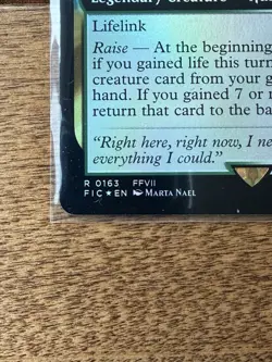 Magic MTG Final Fantasy - Aerith, Last Ancient EXTENDED ART FOIL #163 - Image 2