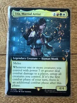 Magic MTG Final Fantasy - Tifa, Martial Artist EXTENDED ART FOIL 0188 - Image 1