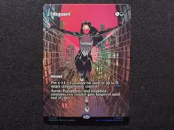 Silkguard Borderless Poster FOIL NM Marvel Spiderman MTG MAGIC THE GATHERING - Image 1