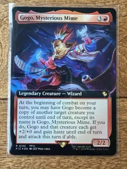 Magic MTG Final Fantasy - Gogo, Mysterious Mime EXTENDED ART FOIL #153 - Image 1