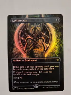 Leyline Axe R0353 Foil (Borderless) Foundations Magic the Gathering NM - Image 1
